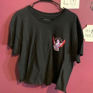 Badwood Born To Be Down Cropped T-shirt